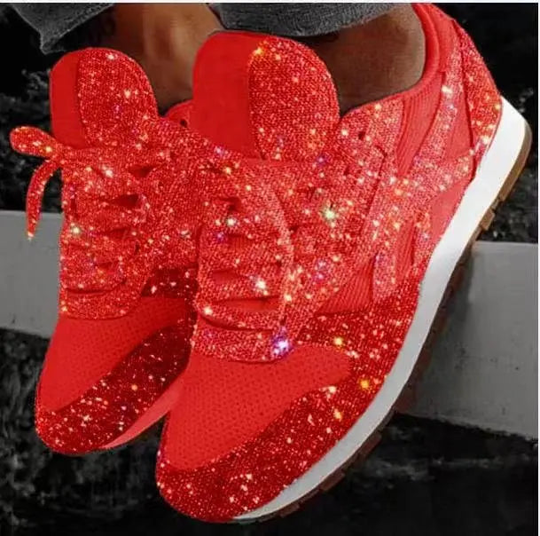 Women's Sneakers With Sequins Casual Breathable Foam