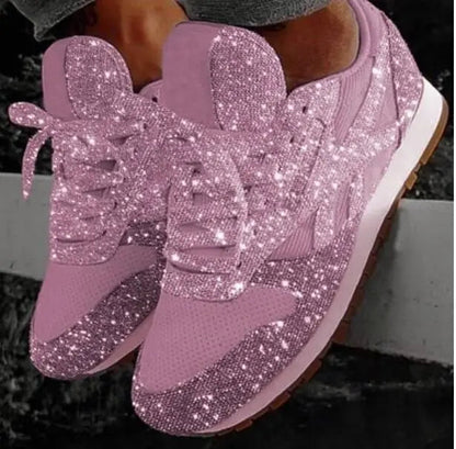 Women's Sneakers With Sequins Casual Breathable Foam