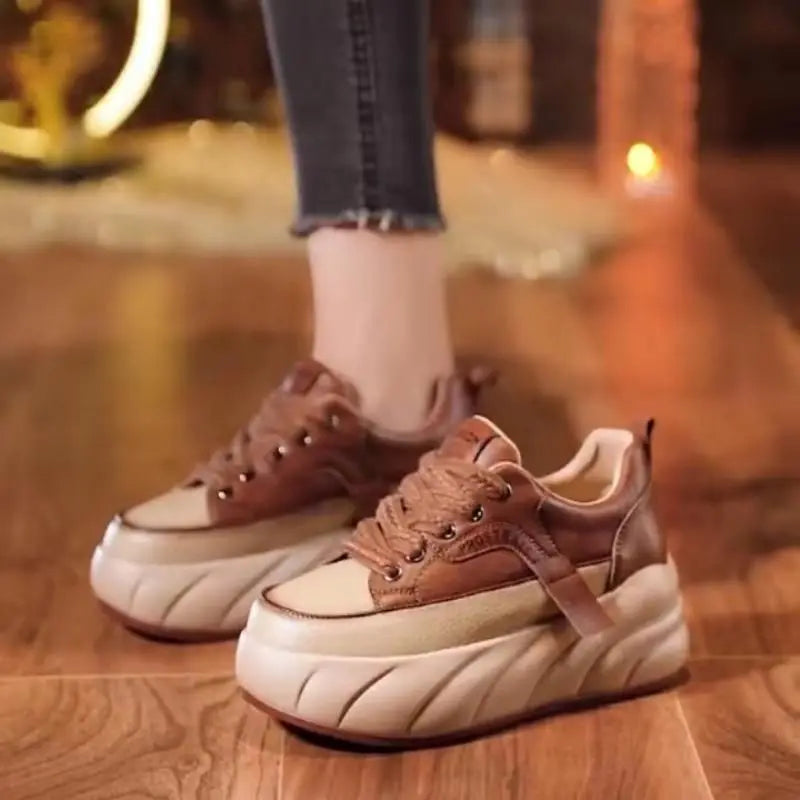 Women's Soft Sneakers with Thick Sole