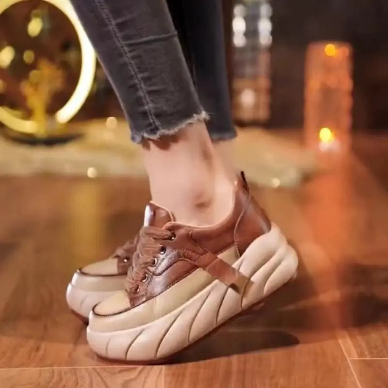 Women's Soft Sneakers with Thick Sole