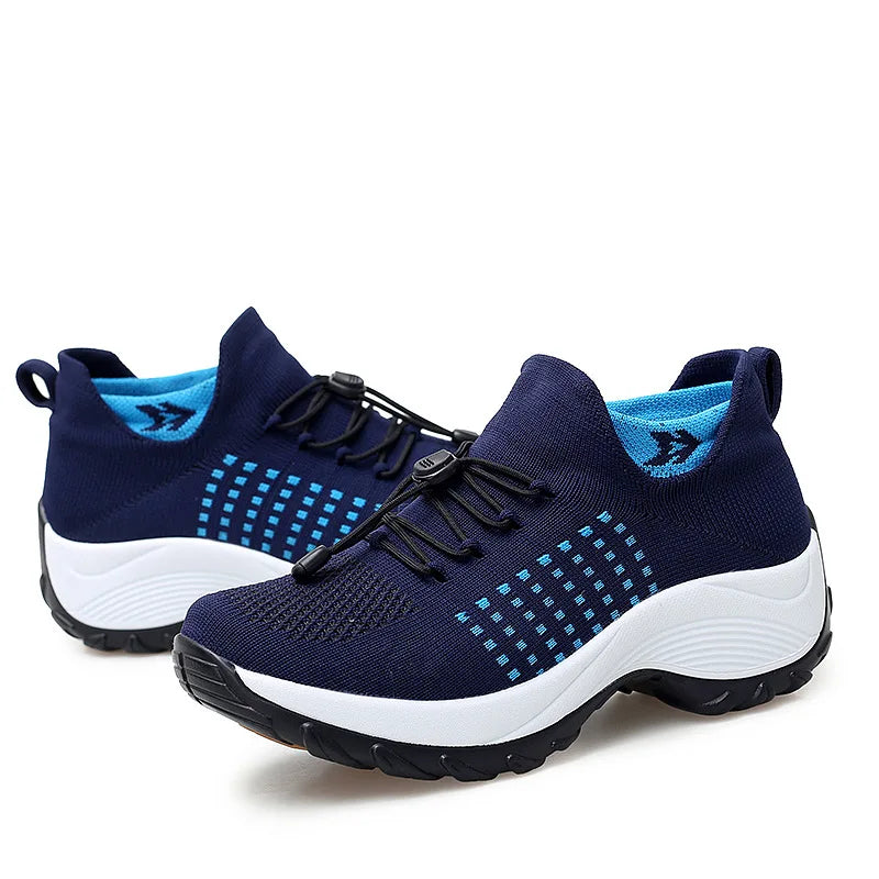 Women's Sports Shoes Breathable Mesh Thick Sole