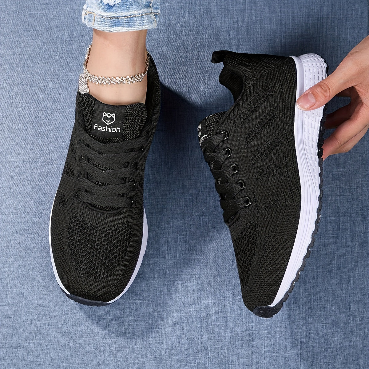 Women's Sports Shoes Crocheted Camouflage
