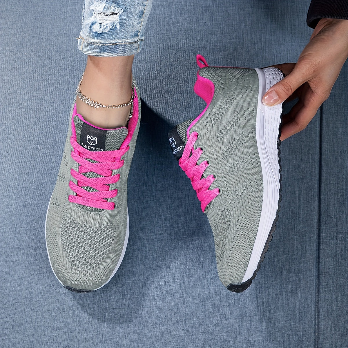 Women's Sports Shoes Crocheted Camouflage