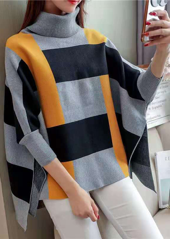 Women's Striped Blouse With Bat Sleeves