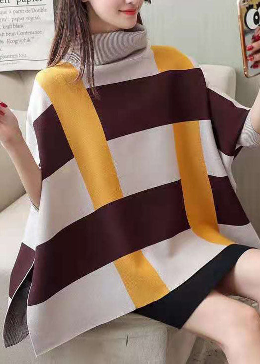 Women's Striped Blouse With Bat Sleeves