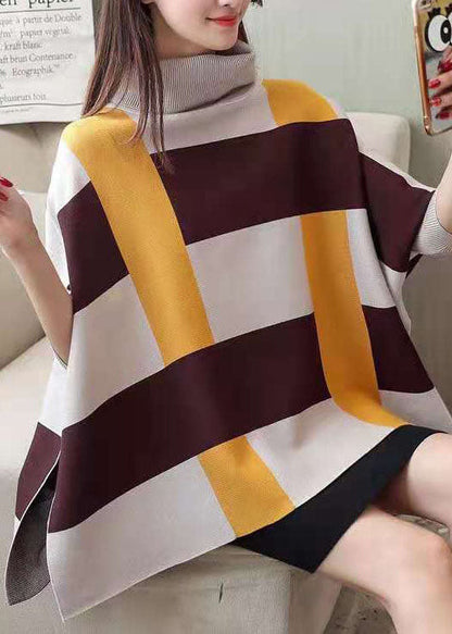 Women's Striped Blouse With Bat Sleeves