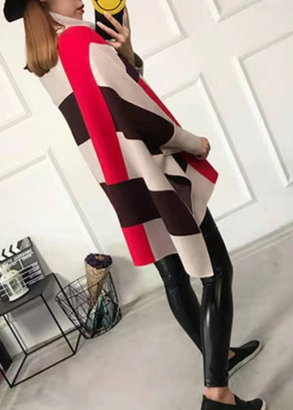 Women's Striped Blouse With Bat Sleeves