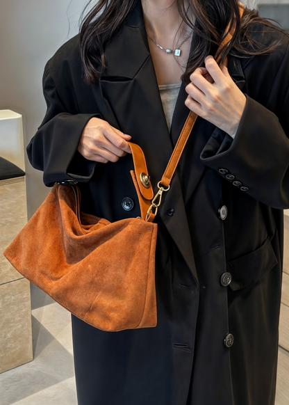 Women's Suede Look Bag Timeless Elegance