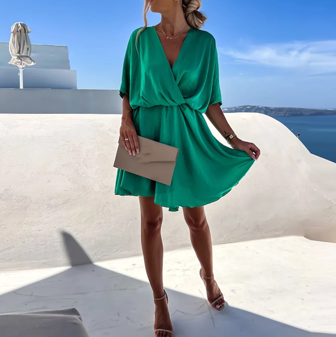 Women's Summer Dress Airy Cotton With Elegant Details
