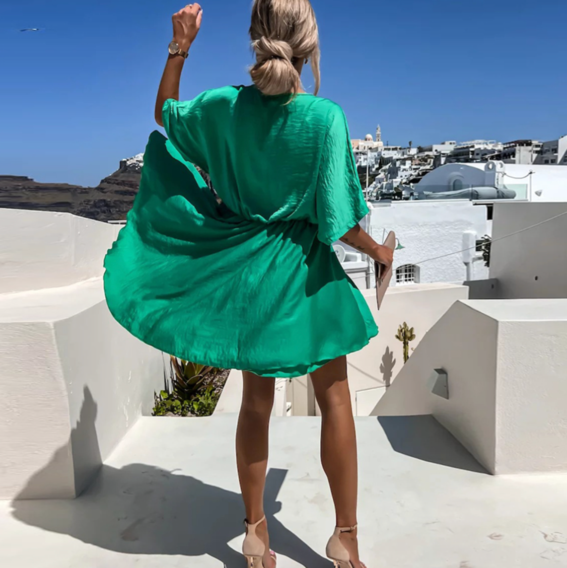 Women's Summer Dress Airy Cotton With Elegant Details