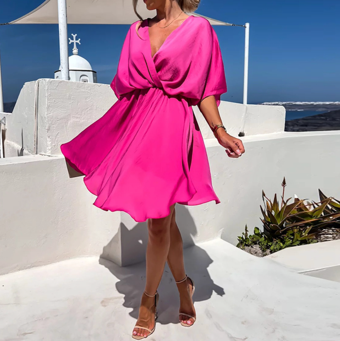 Women's Summer Dress Airy Cotton With Elegant Details