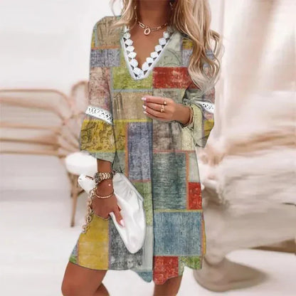 Women's Summer Dress Airy Floral Design Breathable Material