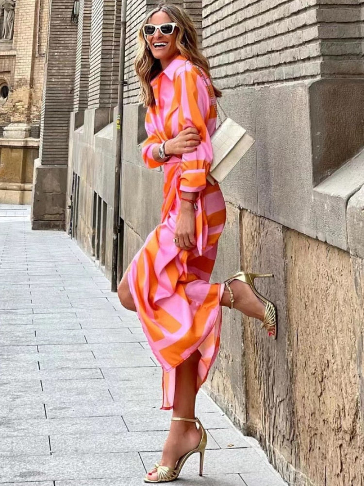 Women's Summer Dress Bright Colours Light Fabric Casual Chic