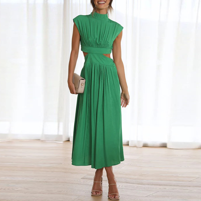 Women's Summer Dress Elegant Cotton Sleeveless Breathable