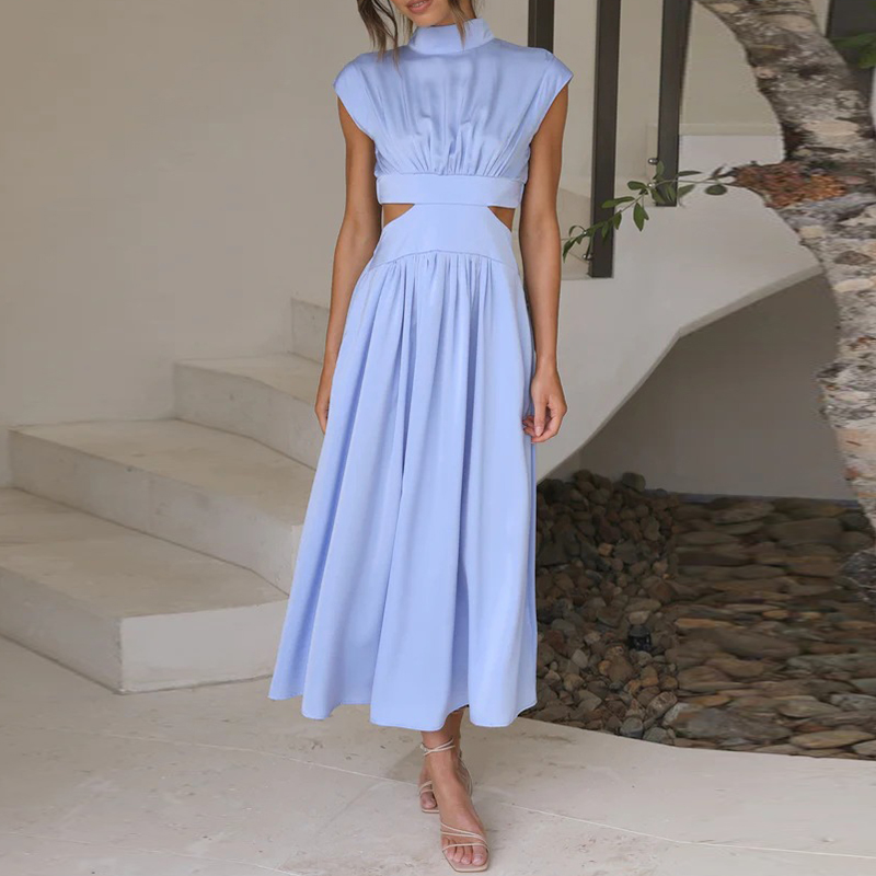 Women's Summer Dress Elegant Cotton Sleeveless Breathable