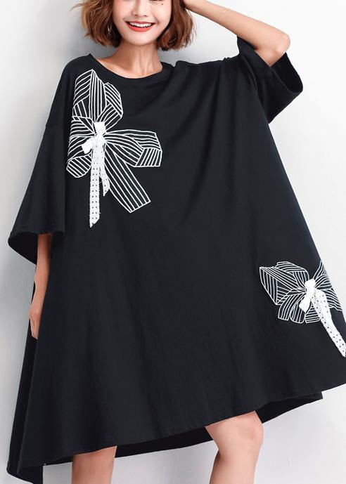 Women's Summer Dress with Embroidery and Large Hemline