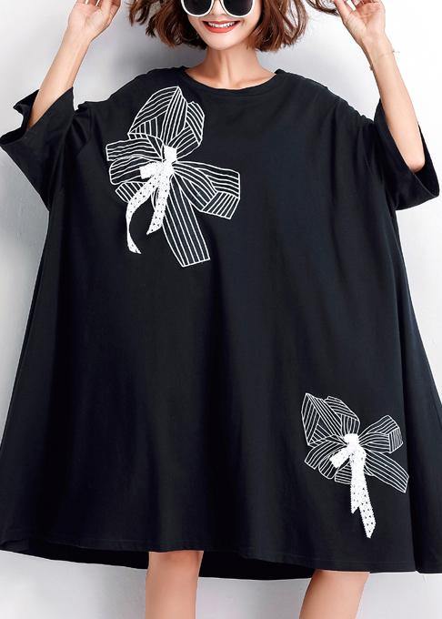 Women's Summer Dress with Embroidery and Large Hemline