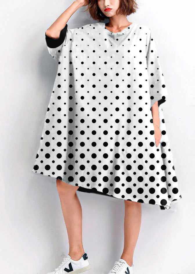 Women's Summer Dress with Embroidery and Large Hemline