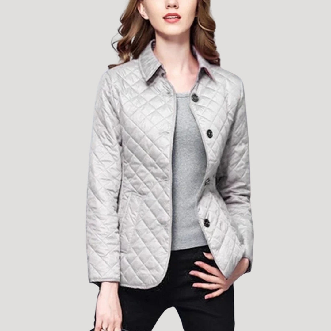 Women's Summer Jacket Lightweight with Diamond Stitching