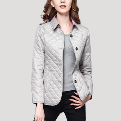 Women's Summer Jacket Lightweight with Diamond Stitching