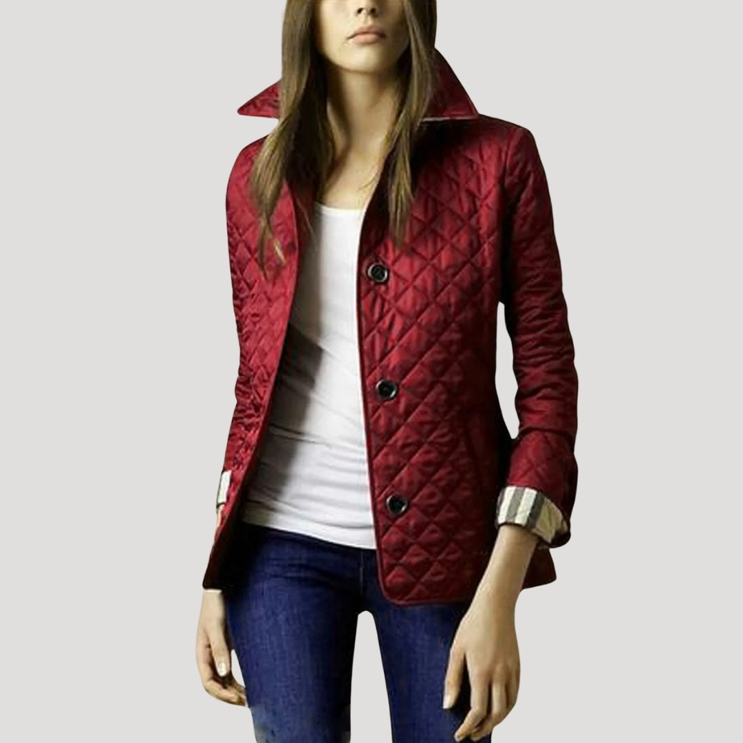 Women's Summer Jacket Lightweight with Diamond Stitching