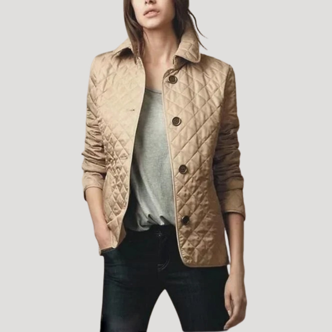 Women's Summer Jacket Lightweight with Diamond Stitching