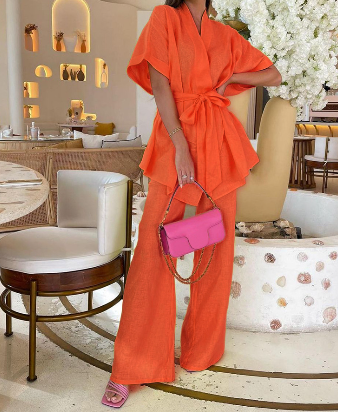 Women's Summer Set Casual Linen Look