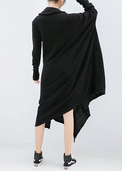 Women's Sweater Dress Asymmetric Design High Neck
