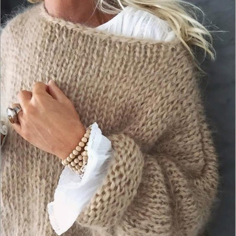 Women's Sweater Knitted Cotton and Acrylic for Casual and Formal Outfits