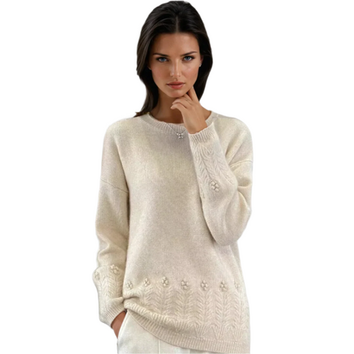 Women's Sweater Scandinavian Floral Pattern Knitted Style