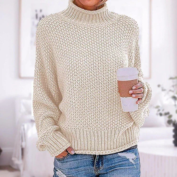 Women's Sweater Solid Colour Long Sleeves Cotton Polyester