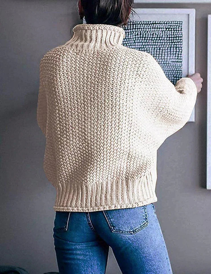 Women's Sweater Solid Colour Long Sleeves Cotton Polyester
