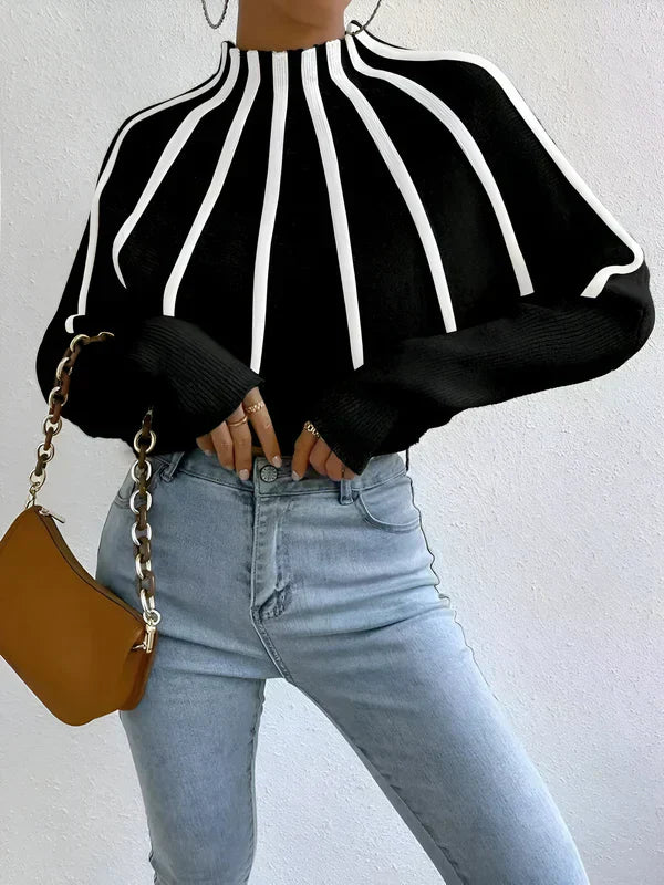 Women's Sweater Striped Casual Soft Cotton Blend
