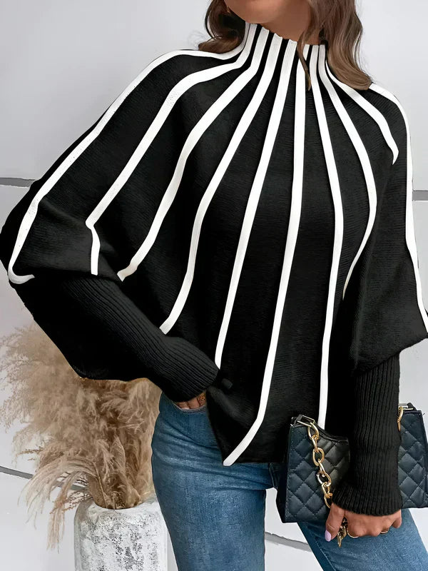 Women's Sweater Striped Casual Soft Cotton Blend
