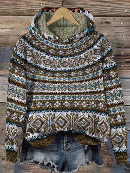 Women's Sweater Traditional Norwegian Design With Comfortable Fit
