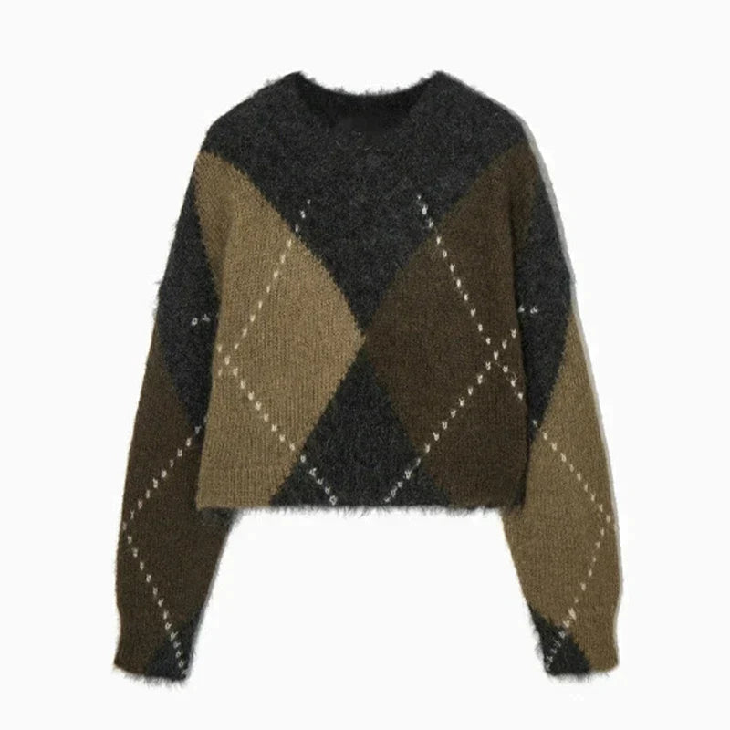 Women's Sweater With Modern Patterns