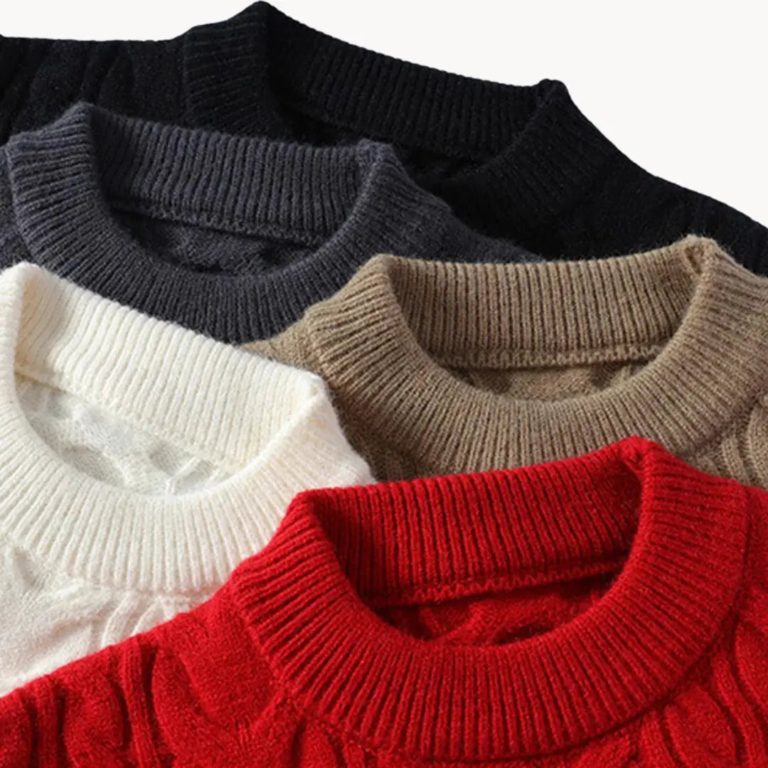 Women's Sweater With Timeless Holiday Print Style Round Neckline