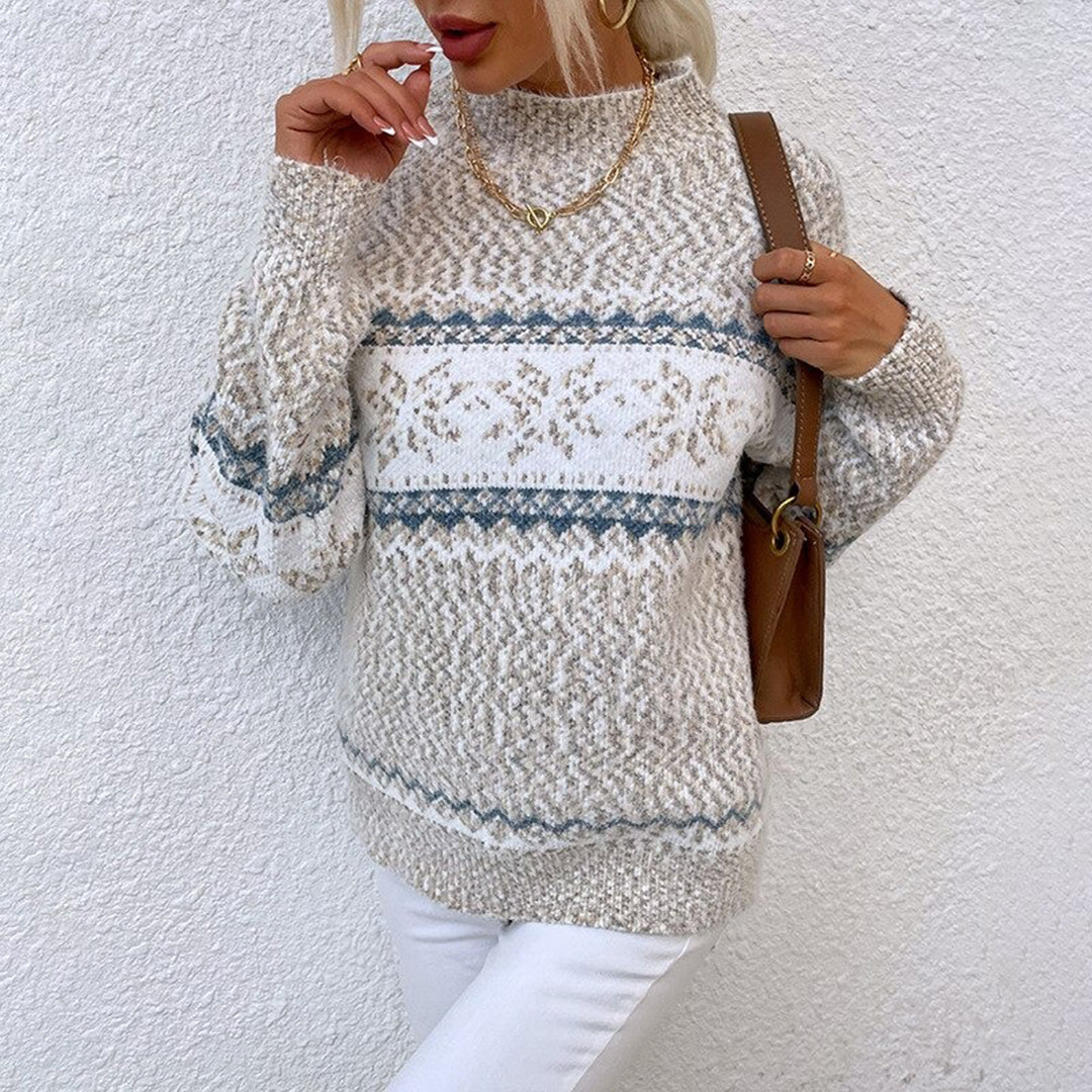 Women's Sweater with Snowflake Pattern