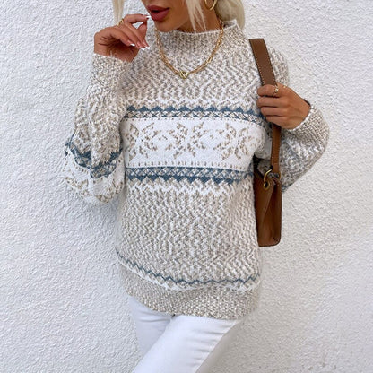 Women's Sweater with Snowflake Pattern