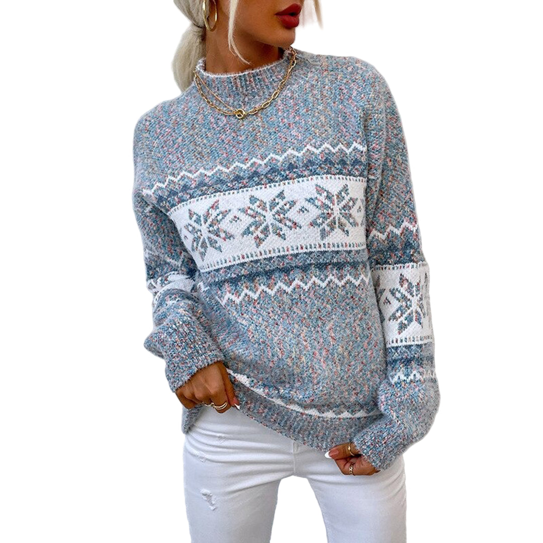 Women's Sweater with Snowflake Pattern
