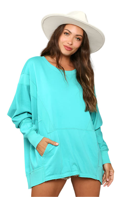 Women's Sweatshirt Contrast French Terry
