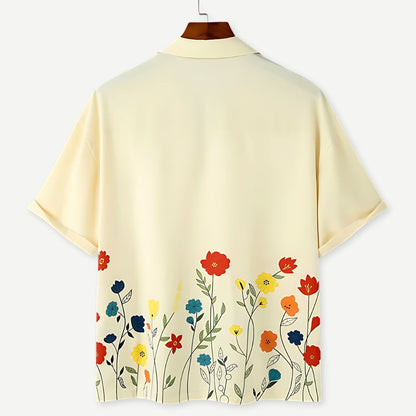 Women's T-Shirt Floral Print Airy Cotton