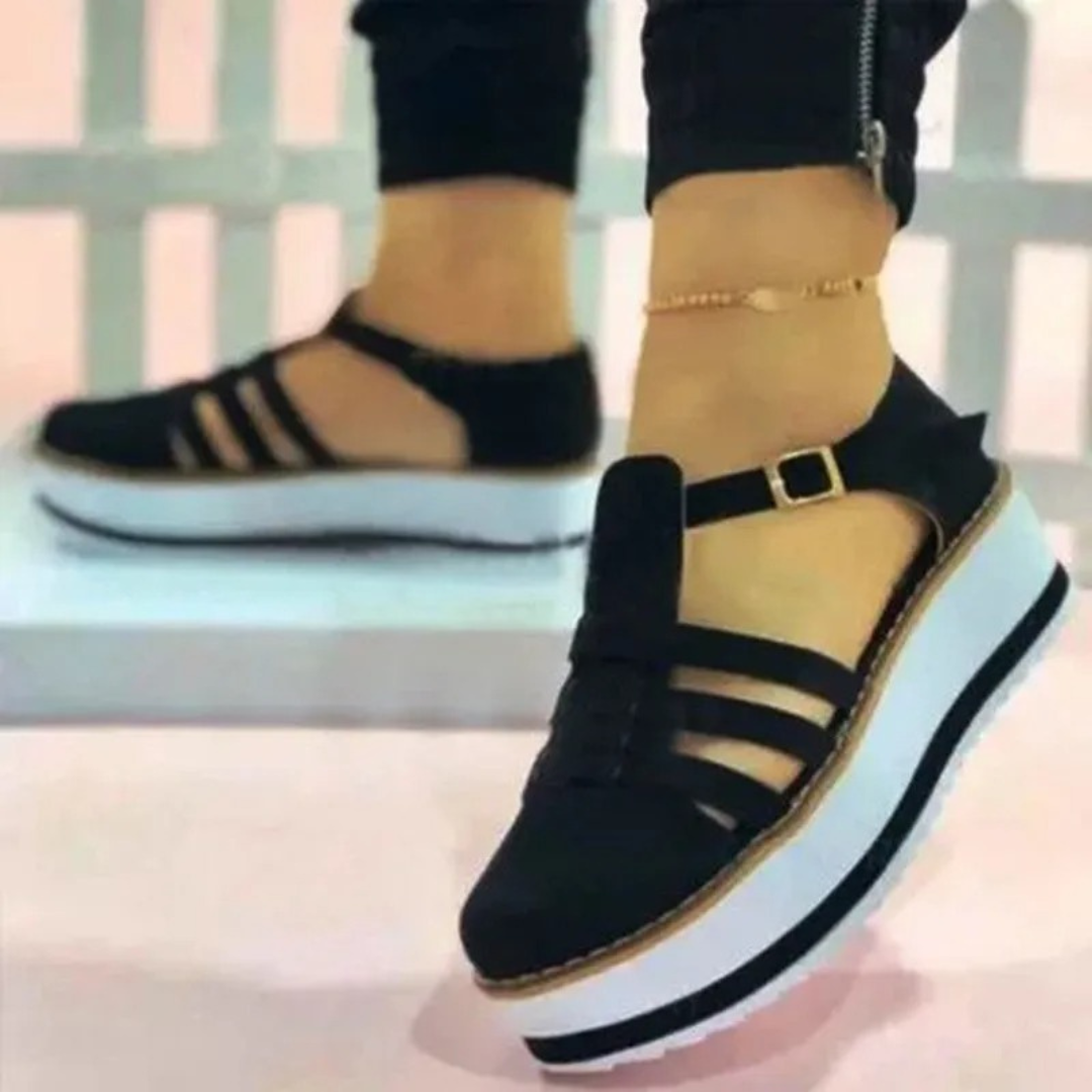 Women's T-Strap Wedge Platform