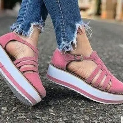 Women's T-Strap Wedge Platform