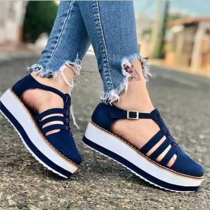 Women's T-Strap Wedge Platform