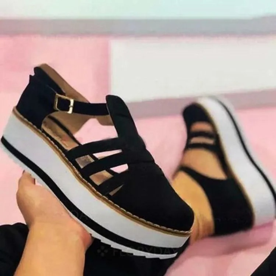 Women's T-Strap Wedge Platform