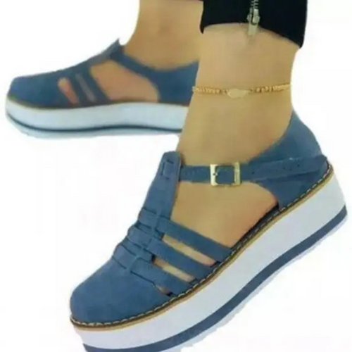 Women's T-Strap Wedge Platform