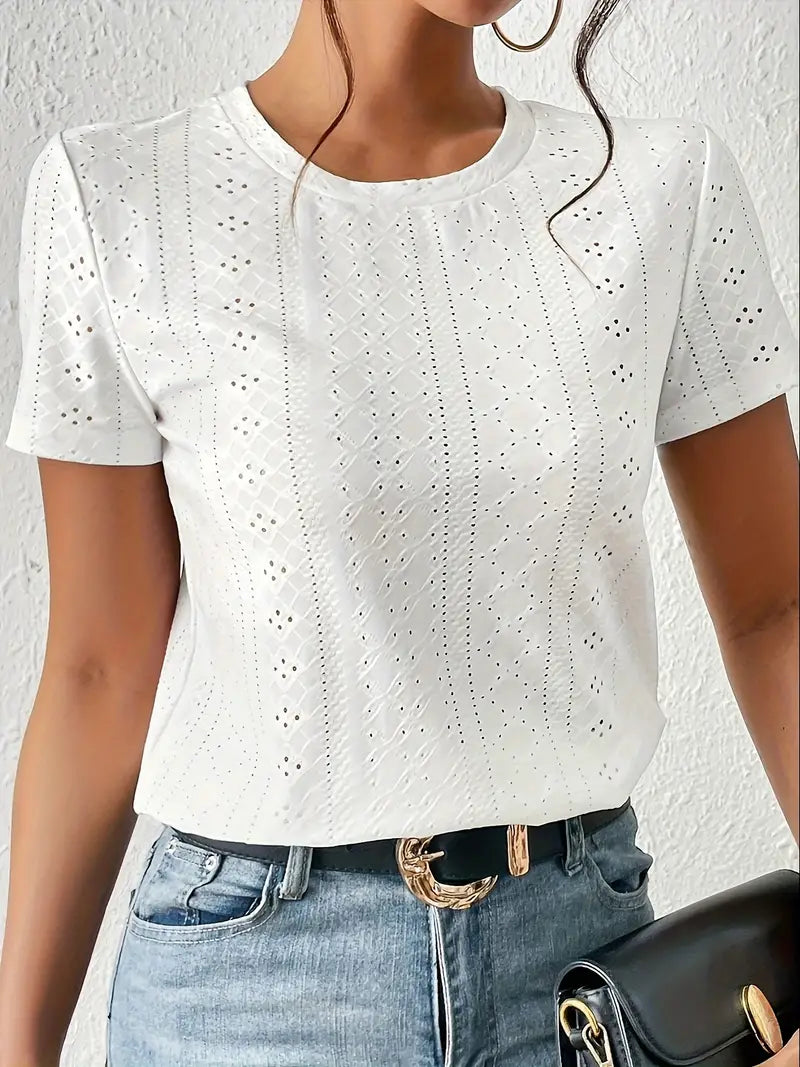 Women's T-shirt Casual Circular Neck Cotton