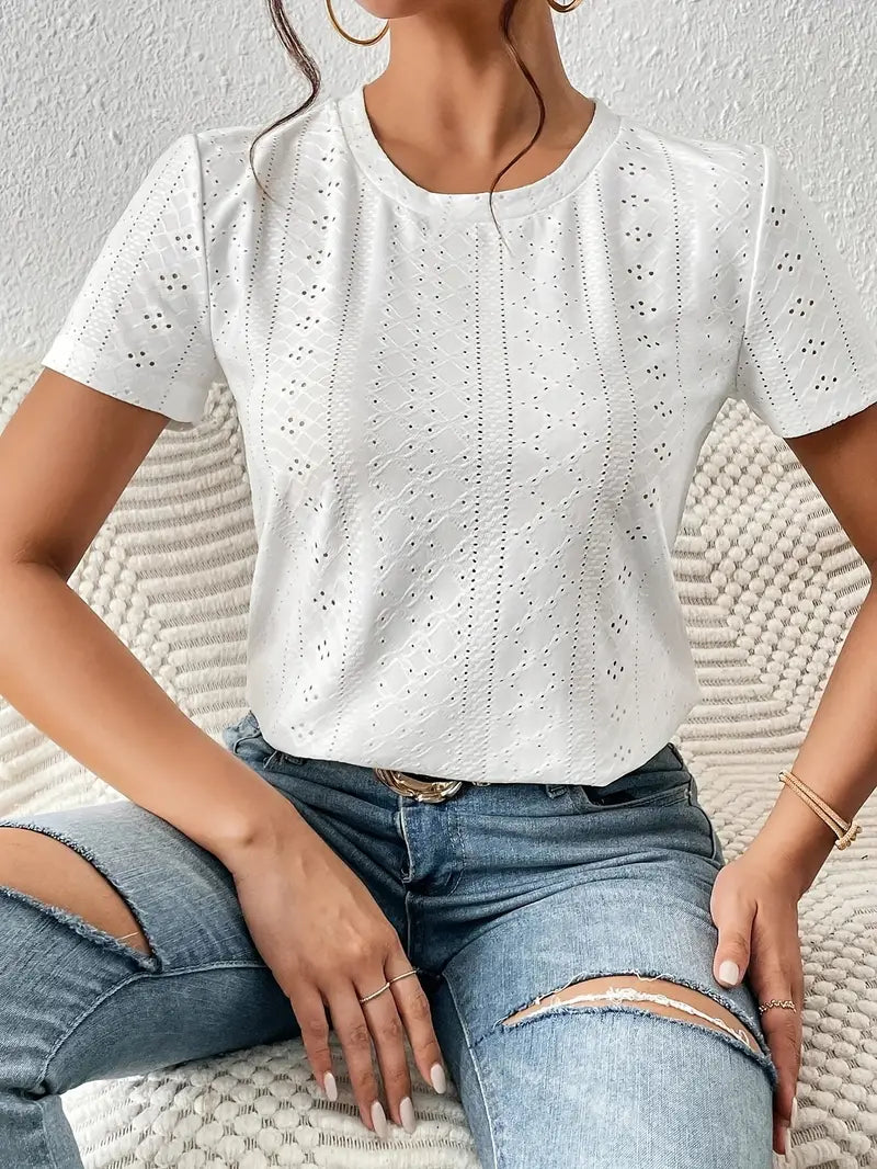Women's T-shirt Casual Circular Neck Cotton