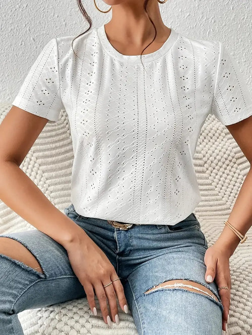 Women's T-shirt Casual Circular Neck Cotton